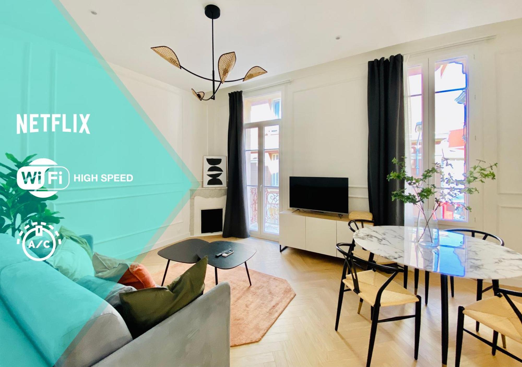 Apartment Newly Renovated With Balcony, Ac, Fiber Internet Monte-Carlo